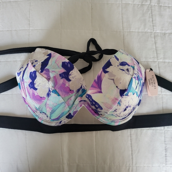 Floral 'Hottie Halter' Padded Bikini Top - Picture 2 of 6